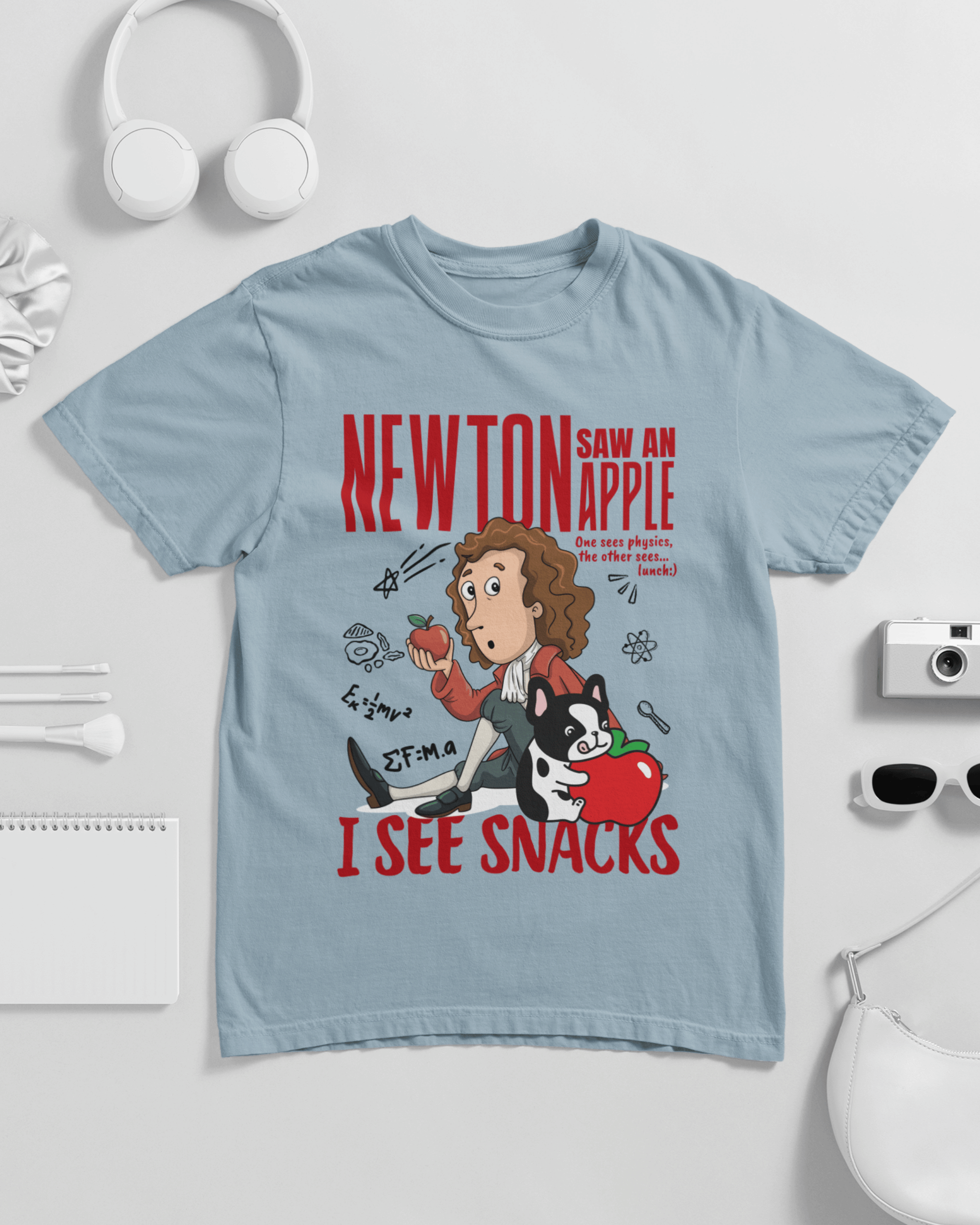 Newton Saw An Apple I See Snacks Unisex T-shirt
