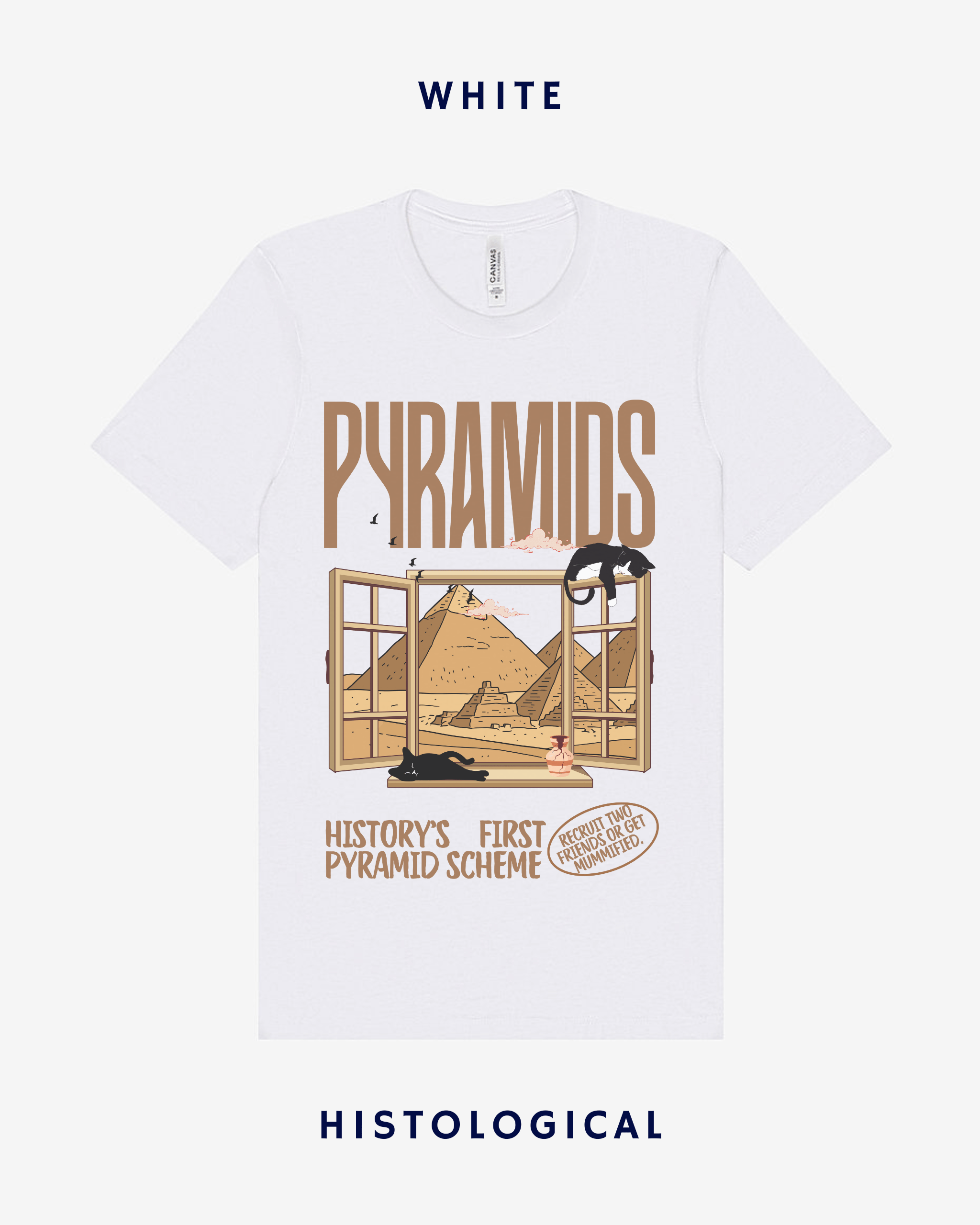 Pyramids History's First Pyramid Scheme Unisex T-shirt