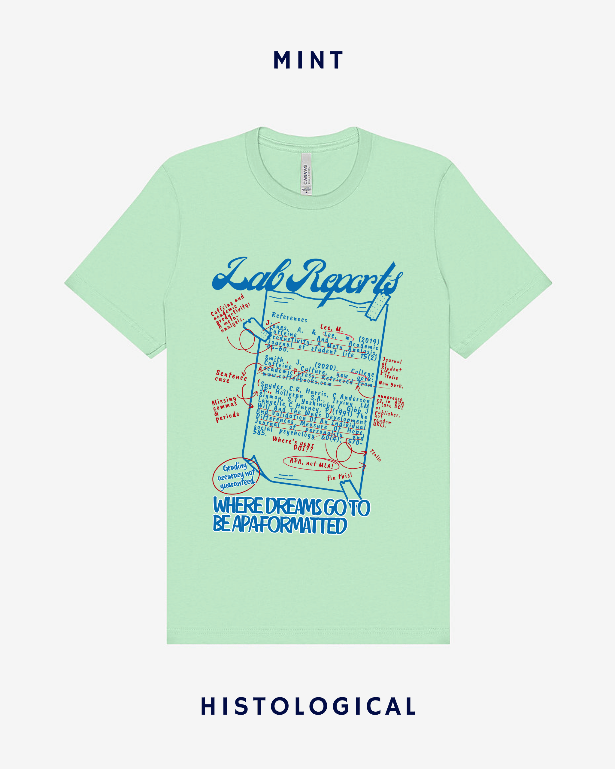 Lab Reports Where Dreams Go To Be APA Formatted Unisex T-shirt