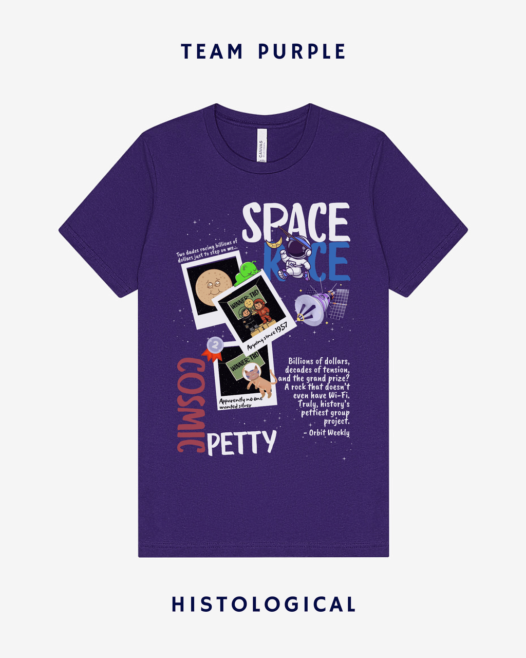 Space Race Cosmic Petty Unisex T-shirt