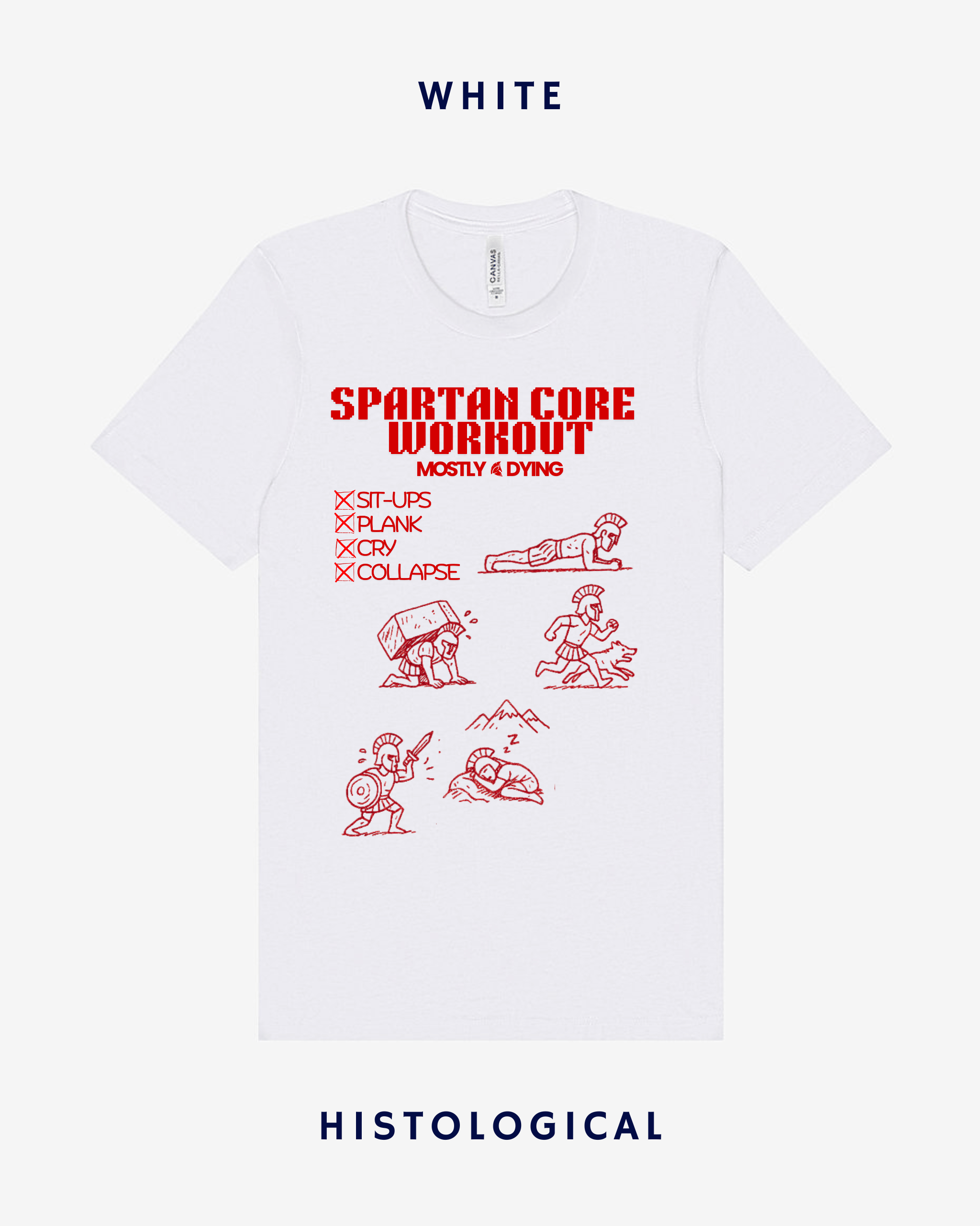 Spartan Core Workout Mostly Dying Unisex T-shirt