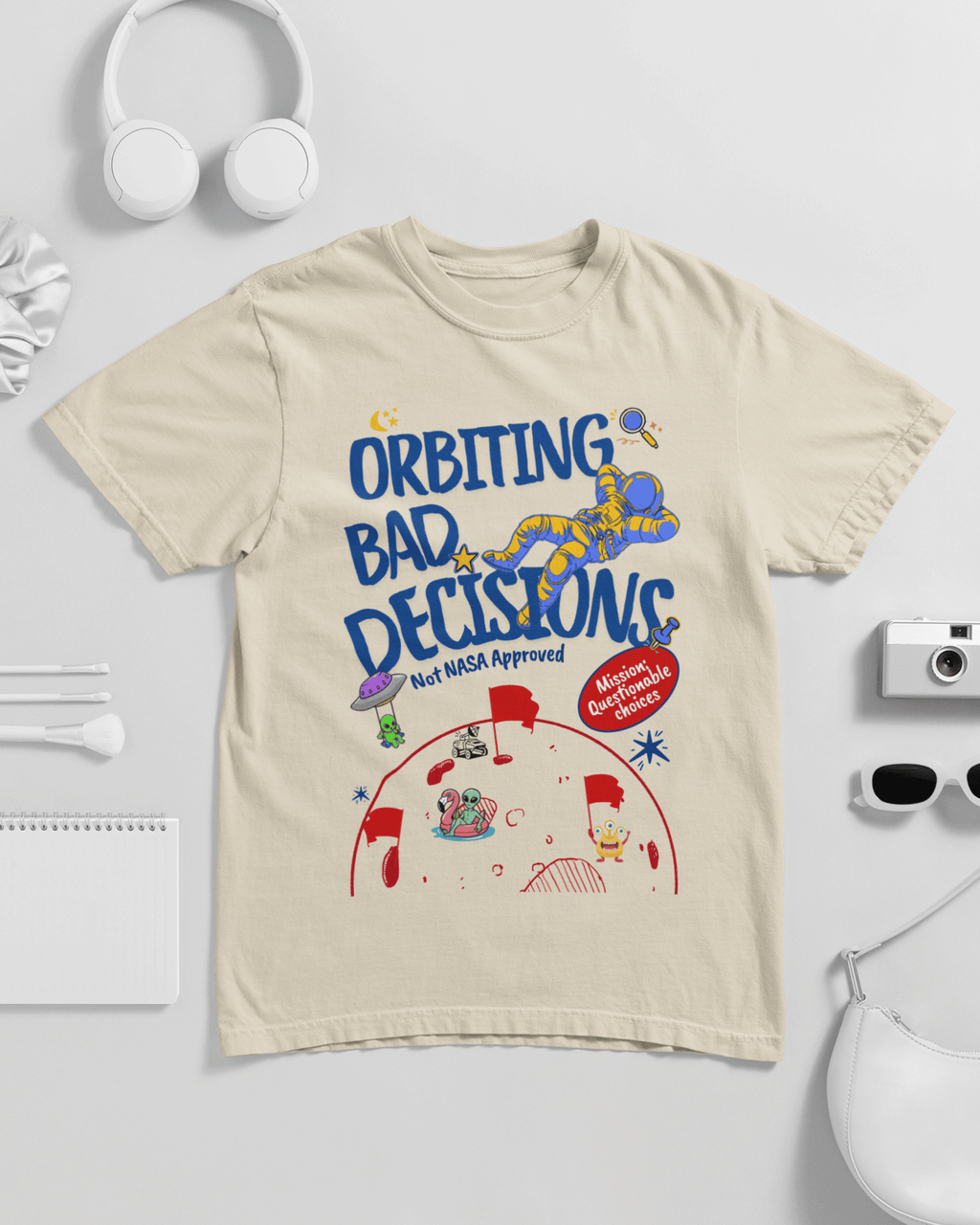 Orbiting Bad Decisions Unisex T-shirt