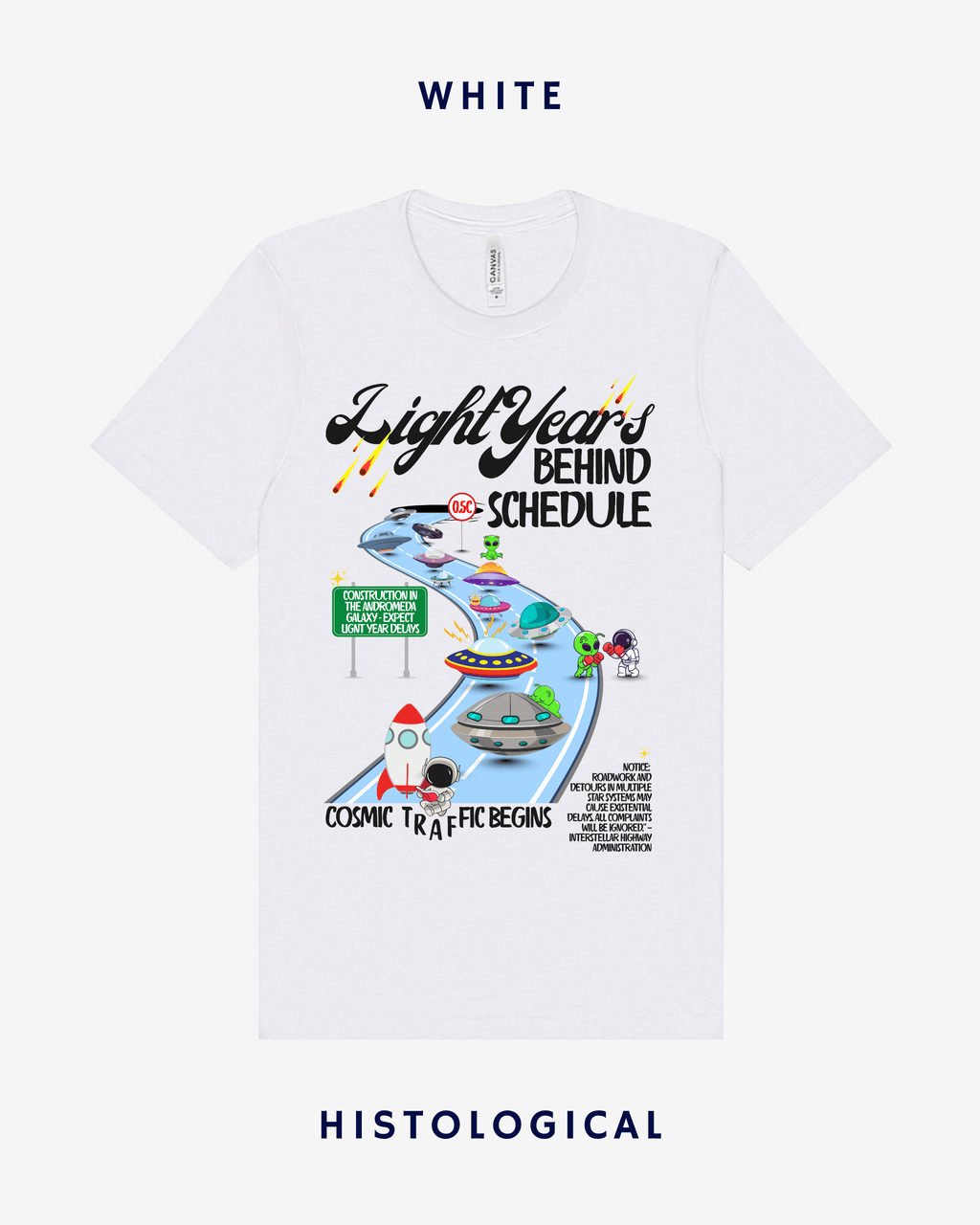 Light Years Behind Schedule Unisex T-shirt