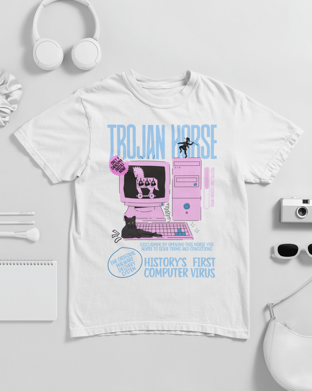 Trojan Horse History's First Computer Virus Unisex T-shirt