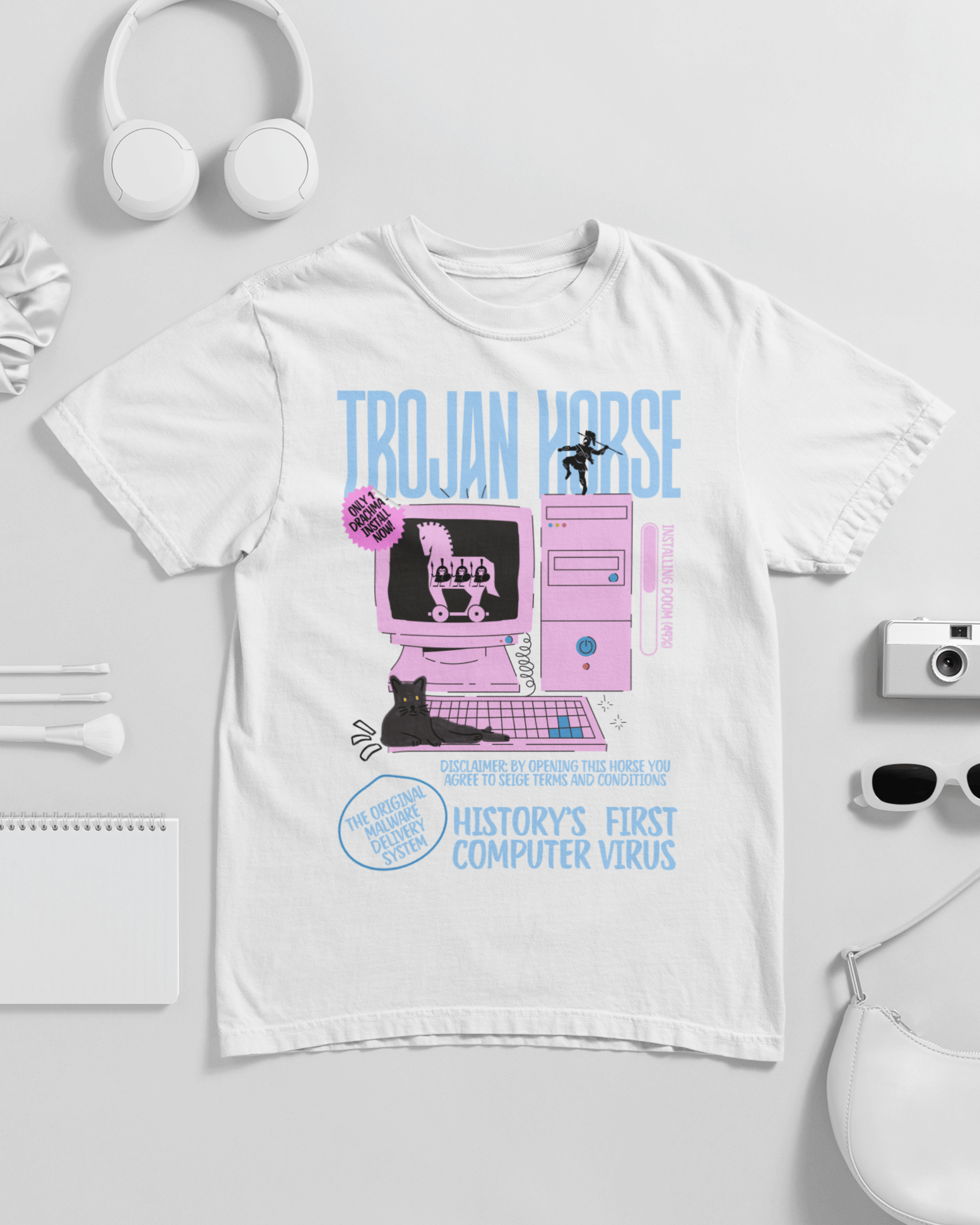 Trojan Horse History's First Computer Virus Unisex T-shirt