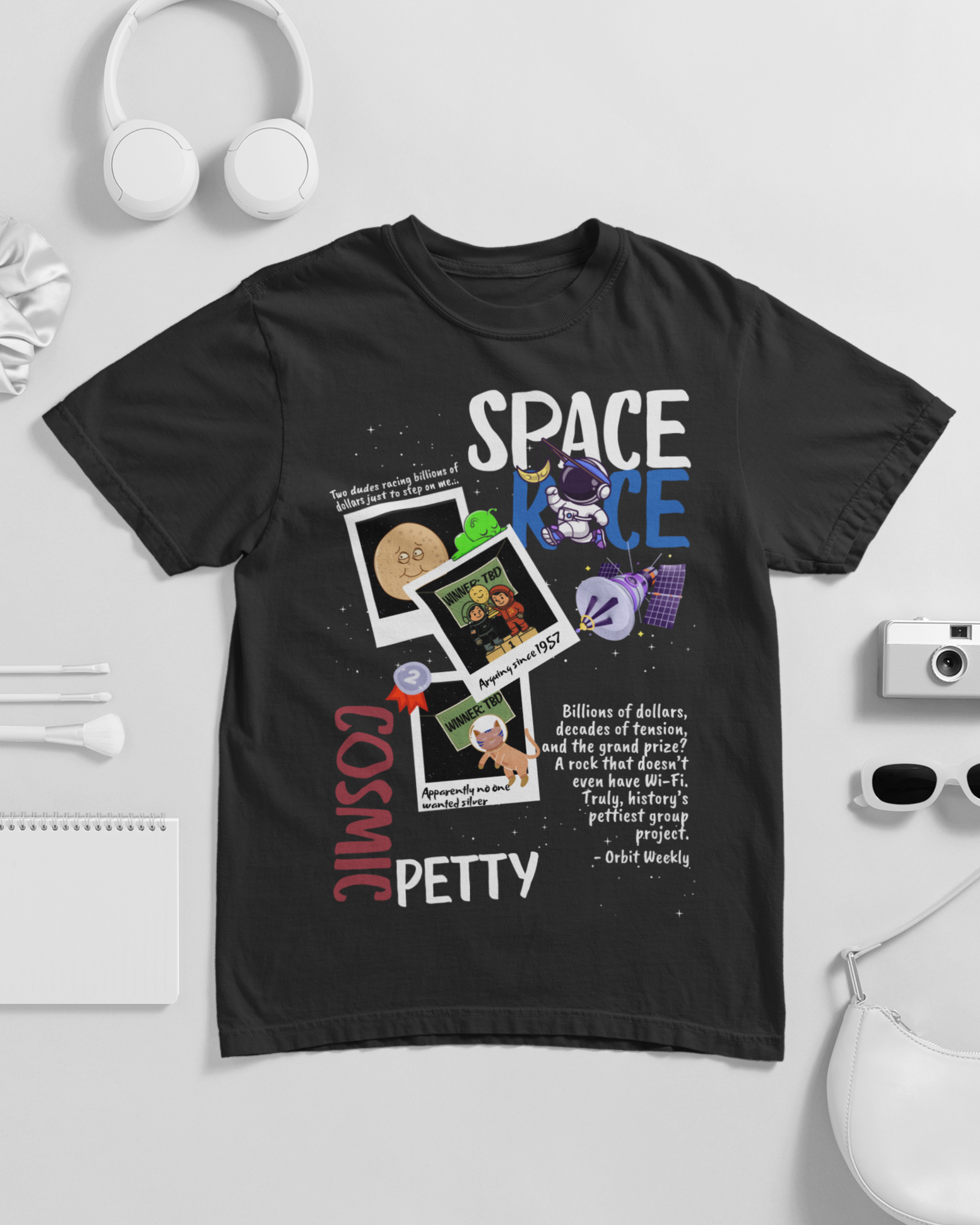 Space Race Cosmic Petty Unisex T-shirt